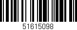 Código de barras (EAN, GTIN, SKU, ISBN): '51615098'