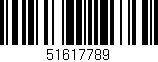 Código de barras (EAN, GTIN, SKU, ISBN): '51617789'