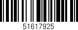 Código de barras (EAN, GTIN, SKU, ISBN): '51617925'