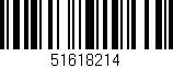 Código de barras (EAN, GTIN, SKU, ISBN): '51618214'