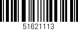 Código de barras (EAN, GTIN, SKU, ISBN): '51621113'
