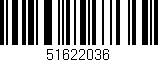 Código de barras (EAN, GTIN, SKU, ISBN): '51622036'