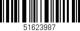 Código de barras (EAN, GTIN, SKU, ISBN): '51623987'