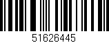 Código de barras (EAN, GTIN, SKU, ISBN): '51626445'