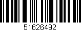 Código de barras (EAN, GTIN, SKU, ISBN): '51626492'