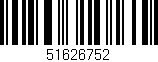 Código de barras (EAN, GTIN, SKU, ISBN): '51626752'