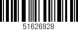 Código de barras (EAN, GTIN, SKU, ISBN): '51626928'