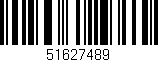 Código de barras (EAN, GTIN, SKU, ISBN): '51627489'