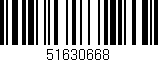 Código de barras (EAN, GTIN, SKU, ISBN): '51630668'