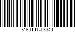 Código de barras (EAN, GTIN, SKU, ISBN): '5163191405643'