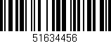 Código de barras (EAN, GTIN, SKU, ISBN): '51634456'