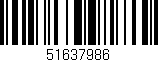 Código de barras (EAN, GTIN, SKU, ISBN): '51637986'