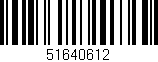 Código de barras (EAN, GTIN, SKU, ISBN): '51640612'