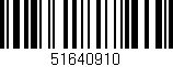 Código de barras (EAN, GTIN, SKU, ISBN): '51640910'