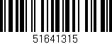 Código de barras (EAN, GTIN, SKU, ISBN): '51641315'