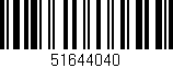 Código de barras (EAN, GTIN, SKU, ISBN): '51644040'