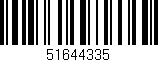 Código de barras (EAN, GTIN, SKU, ISBN): '51644335'