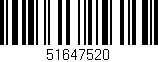 Código de barras (EAN, GTIN, SKU, ISBN): '51647520'