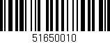 Código de barras (EAN, GTIN, SKU, ISBN): '51650010'