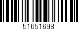 Código de barras (EAN, GTIN, SKU, ISBN): '51651698'