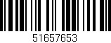 Código de barras (EAN, GTIN, SKU, ISBN): '51657653'