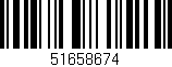 Código de barras (EAN, GTIN, SKU, ISBN): '51658674'