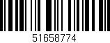 Código de barras (EAN, GTIN, SKU, ISBN): '51658774'