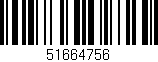 Código de barras (EAN, GTIN, SKU, ISBN): '51664756'