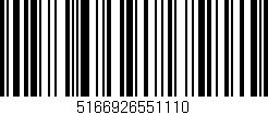 Código de barras (EAN, GTIN, SKU, ISBN): '5166926551110'