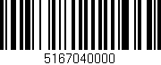 Código de barras (EAN, GTIN, SKU, ISBN): '5167040000'