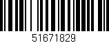 Código de barras (EAN, GTIN, SKU, ISBN): '51671829'