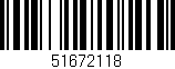 Código de barras (EAN, GTIN, SKU, ISBN): '51672118'