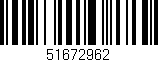 Código de barras (EAN, GTIN, SKU, ISBN): '51672962'