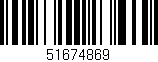 Código de barras (EAN, GTIN, SKU, ISBN): '51674869'