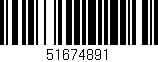 Código de barras (EAN, GTIN, SKU, ISBN): '51674891'