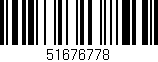 Código de barras (EAN, GTIN, SKU, ISBN): '51676778'