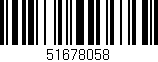 Código de barras (EAN, GTIN, SKU, ISBN): '51678058'
