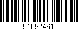 Código de barras (EAN, GTIN, SKU, ISBN): '51692461'