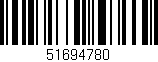 Código de barras (EAN, GTIN, SKU, ISBN): '51694780'