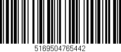 Código de barras (EAN, GTIN, SKU, ISBN): '5169504765442'