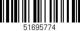 Código de barras (EAN, GTIN, SKU, ISBN): '51695774'
