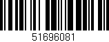 Código de barras (EAN, GTIN, SKU, ISBN): '51696081'