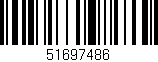 Código de barras (EAN, GTIN, SKU, ISBN): '51697486'