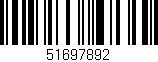 Código de barras (EAN, GTIN, SKU, ISBN): '51697892'