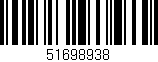 Código de barras (EAN, GTIN, SKU, ISBN): '51698938'
