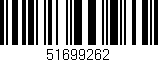 Código de barras (EAN, GTIN, SKU, ISBN): '51699262'