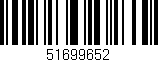 Código de barras (EAN, GTIN, SKU, ISBN): '51699652'
