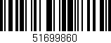 Código de barras (EAN, GTIN, SKU, ISBN): '51699860'