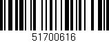 Código de barras (EAN, GTIN, SKU, ISBN): '51700616'