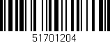 Código de barras (EAN, GTIN, SKU, ISBN): '51701204'